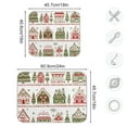 thumbnail image 4 of Yayeee Dish Drying Mat for Kitchen Counter 16"x18" Microfiber Absorbent Pad, Red Christmas House, 4 of 7