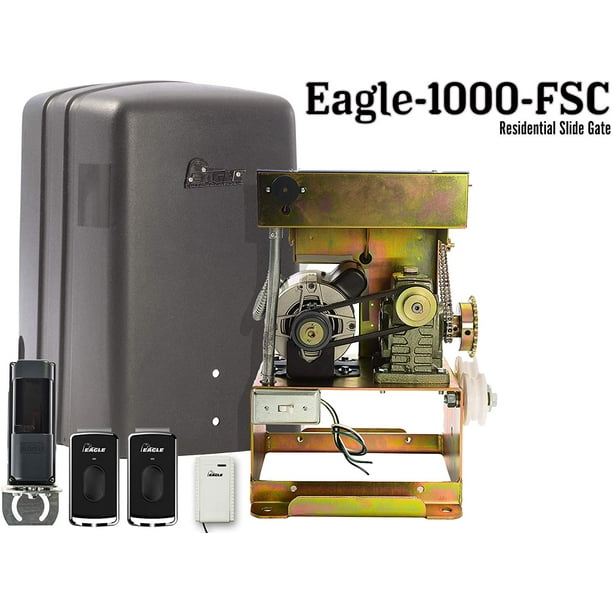 Eagle 1000FSC1/2 Home Slide Gate Opener for 27’ 600lbs Sliding