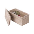thumbnail image 5 of Kouboo La Jolla Rectangular Rattan Storage and Toilet Roll Storage Basket Decorative Storage Bins, Organizer, Household, Basket With Lid, White Wash, 5 of 6