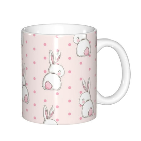 

Zeuib Rabbit Ceramic Coffee Mug with Large Handle，Modern Reactive Glaze Dishwasher & Microwave Safe – Perfect for Home Office Café Gift-Ready