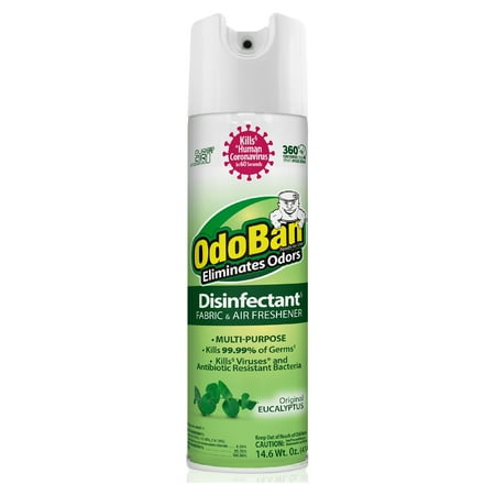 OdoBan Ready-to-Use 360-Degree Continuous Spray, Original Eucalyptus Scent - Odor Eliminator, Multipurpose Cleaner, Fabric & Air Freshener
