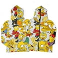 thumbnail image 4 of Simpsons Full Zip Hoodies Hooded Long Sleeve Jacket Lightweight Sweatshirt Warm Winter Coats 3XL, 4 of 6