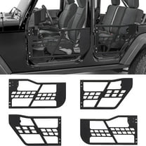 Off-Road Safari Tubular Doors Compatible with 2018-2025 Wrangler JL 4 Door - Set of 4 Fat Tube Half Doors for Adventure(no mirrors)