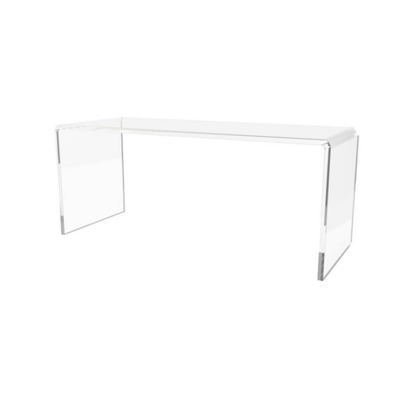 Acrylic Riser Display Stand - 10" Wide x 4" Deep - Clear Lucite Showcase for Merchandise, Collectibles, Jewelry, Cosmetics & More - Countertop Platform