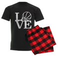 thumbnail image 6 of CafePress - Love Basketball Men's Dark Pajamas - Men's Dark Loose Fit Cotton Pajama Set, 6 of 7