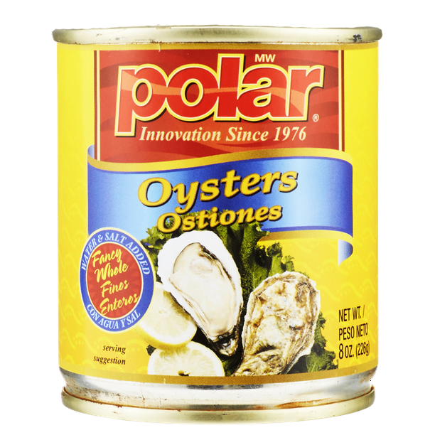 Polar Boiled Oysters 8 oz (Pack of 12)