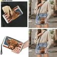 thumbnail image 3 of ZUXONGSY American Flag Highland Cow Print Women's PU Leather Crossbody Bag and Wallet Set, Trendy Multi-Pocket Hobo Purse with Adjustable Strap for Work & Travel, 3 of 5