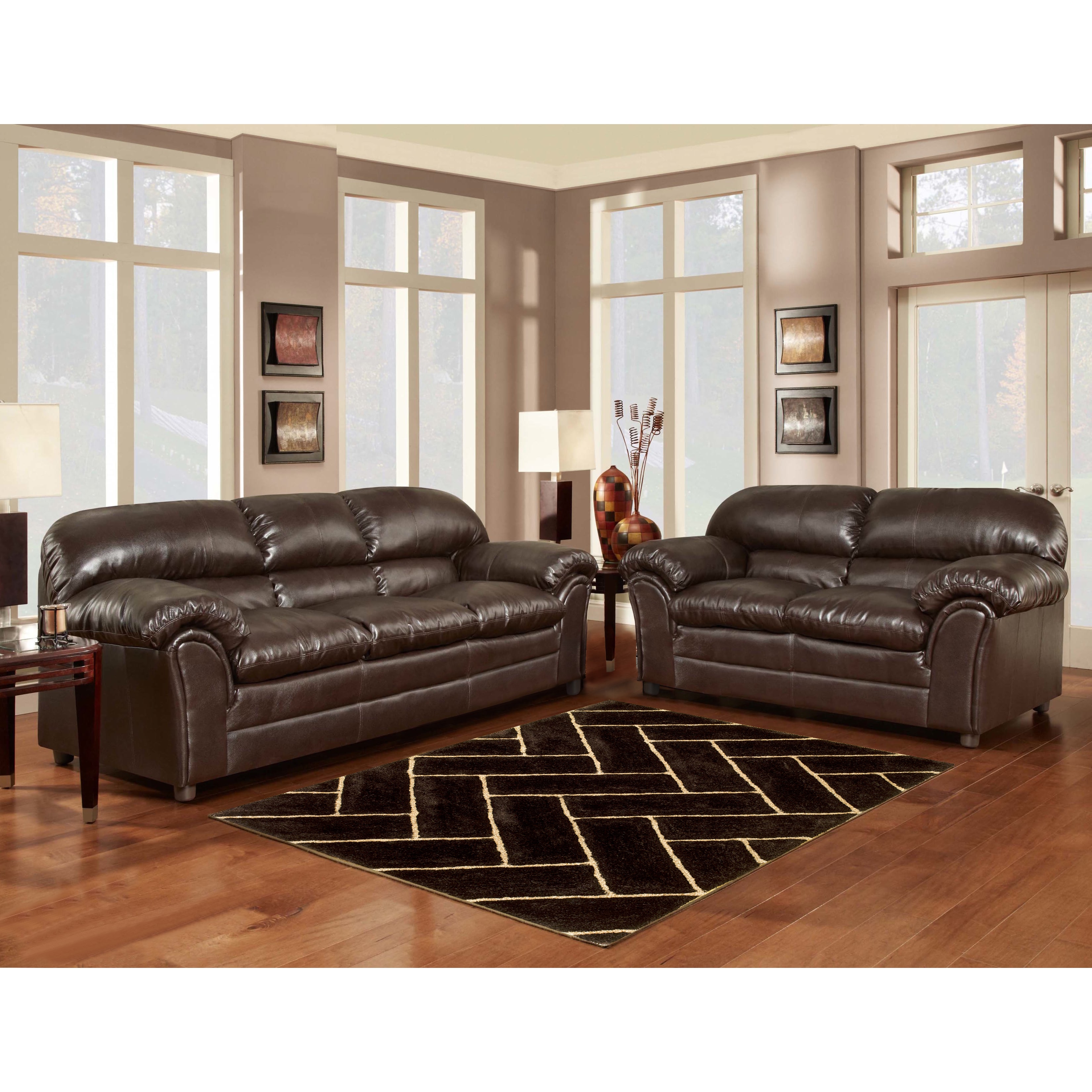 Bonded leather sofa