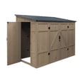 thumbnail image 3 of VEIKOUS 8ft x 4ft Wood Storage Shed W/Sloped Roof and Lockable Doors for Tool, Bike Shelter, Brown, 3 of 14