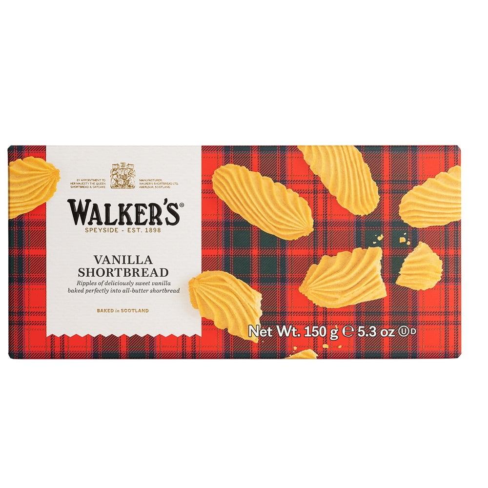 (4 pack) Walkers Shortbread Pure Butter Vanilla Cookies 5.3oz (150g)