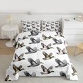 thumbnail image 2 of jejeloiu Rustic Mallard Bedding Comforter Set,Wild Flying Animal Twin Comforter Sets,Gray White Brown Bedding Set For Men Women,Ultra Soft Home Decor Reversible,2-Piece, 2 of 8
