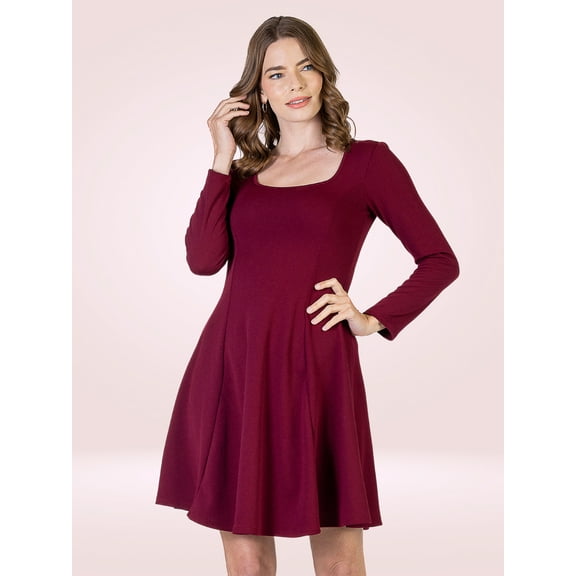 Womens Knee Length Skater Dress