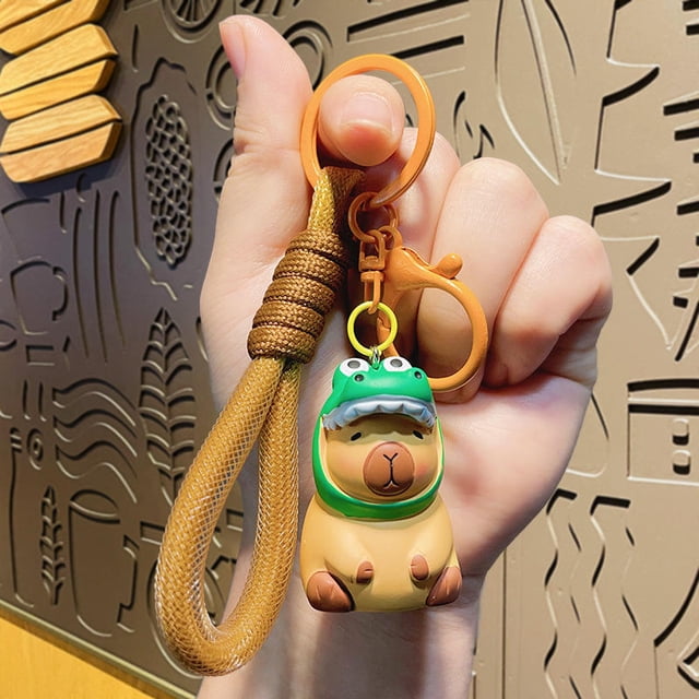 Creative Capibala Capybara Series Keychain Cartoon Cute Doll Couple Car Bag Key Chain Pendant Charming Capibala Keyring Gift