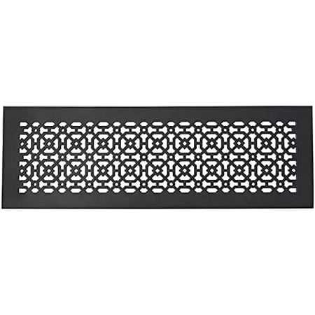 

Achteck 6 x 24 Duct Opening Return Air Grille Vent Cover Solid Cast Powder Coated Return Air Return Grille for Floor Without Screw Holes (Overall 8 x 26 )