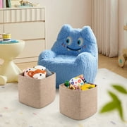 CHERISHGARD 3 Pieces Cube Storage Baskets,Square Woven Rope Basket,Square Baskets for Organizing