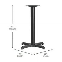 BizChair 22" x 22" Cast Iron Table X-Base