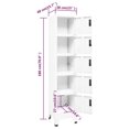 thumbnail image 4 of vidaXL Locker Cabinet White 38x40x180 cm Steel, 4 of 5