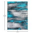 thumbnail image 5 of Masada Rugs Modern Contemporary Area Rug, Turquoise Grey Black (6 Feet X 9 Feet), 5 of 6