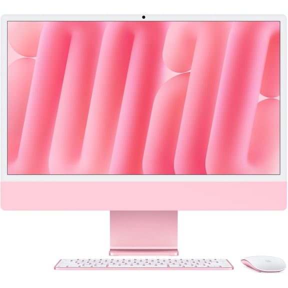 Restored Apple 24" iMac with M4 Chip 8-Core CPU 8-Core GPU 16GB Unified RAM 256GB SSD 4480 x 2520 Retina Display Pink MWUG3LL/A CPO