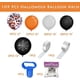 thumbnail image 2 of El kit de arco de guirnalda de globos de 109 piezas incluye globos de confeti naranja, negro y blanco con telaraña para decoración de fondo de fiesta y aula, 2 of 5