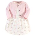 thumbnail image 1 of Hudson Conjunto De Vestido Y Cárdigan De Algodón Para Bebé Niña Unicornio Dorado 0-3 Meses, 1 of 1