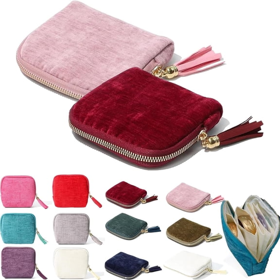 Midnight Travel Jewelry Case, Velvet Tassel Jewelry Box, Portable Jewelrys Organizer Pouch With Zipper & Tassel, Multi-Layer Storage For Earring Necklace Ring Bracelet For Girls Trip(2pcs-b)
