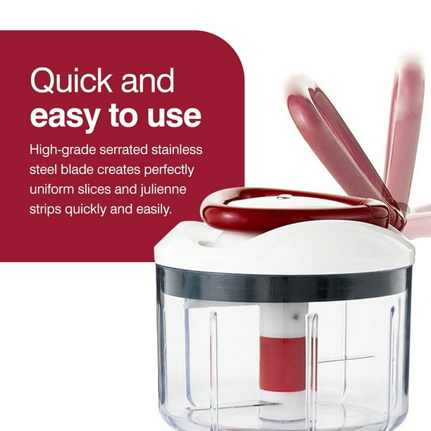 Zyliss Multifunctional Kitchen Easy Pull Manual Food Processor and