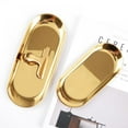 thumbnail image 4 of Metal Storage Tray Oval Stainless Steel Tray Snack Fruit Cosmetics Jewelry Storage Organizer, 4 of 6