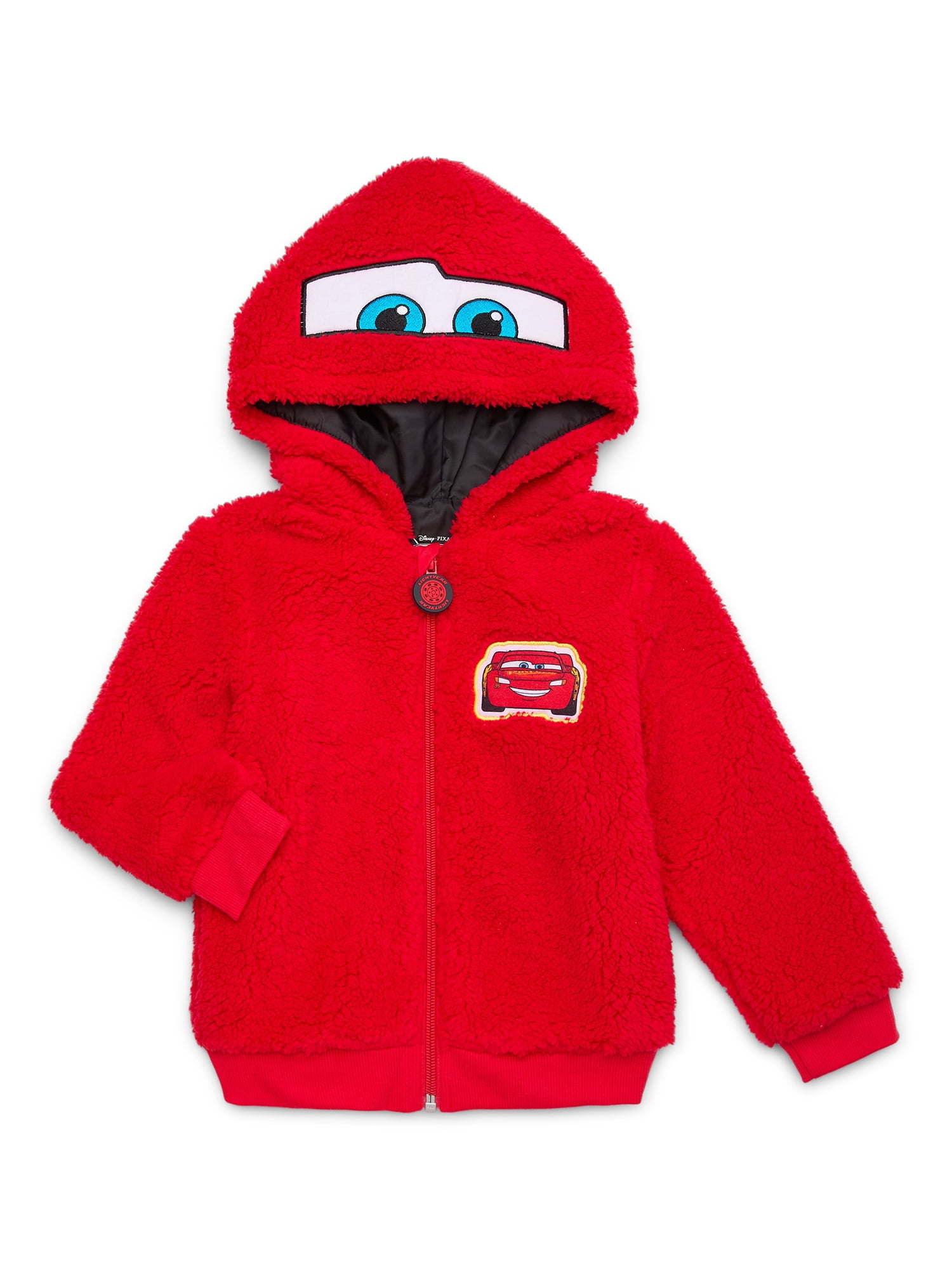 Disney Pixar Cars Toddler Boys Plush Fleece Full-Zip Cosplay Hoodie, Sizes 12M-5T
