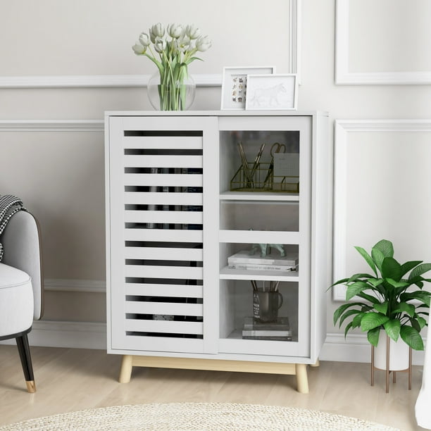Cupboards Sideboard With Shelves Asymmetric Furniture Free