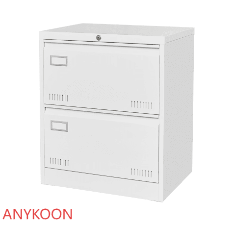 Anykoon White Filing Cabinets with Lock, Filing Cabinet Lateral File Cabinet 2 Drawer, Locking Metal File Cabinets  Office Cabinet for Legal/Letter/A4/F4 Home Office