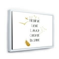 thumbnail image 3 of Designart 'Inspirational Quote On Gold and White' Traditional Framed Canvas Wall Art Print, 3 of 5
