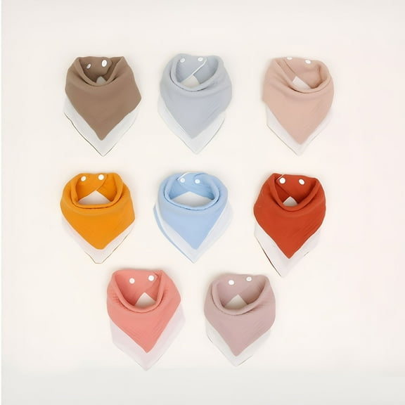 TELOLY 100% Organic Cotton Baby Bandana Drool Bibs for Boys and Girls, Newborn Bib for Teething and Drooling