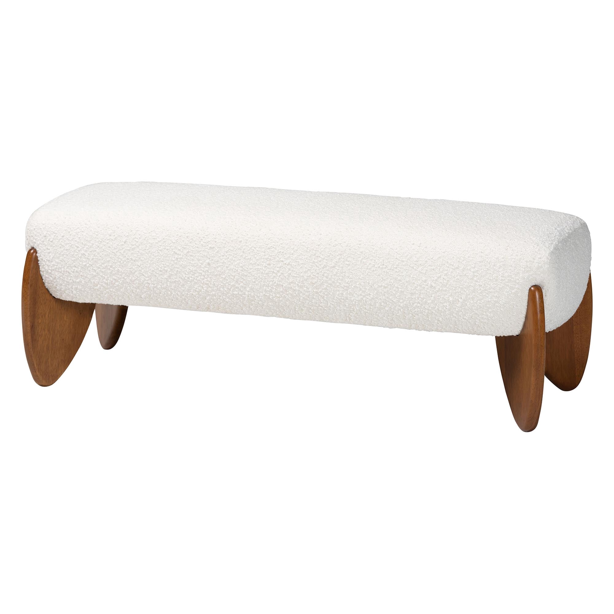 Baxton Studio Vinicio Mid-Century Bedroom Set, King, Cream
