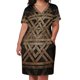 thumbnail image 2 of Vestido holgado con bolsillo y símbolo de reloj de arena infinito para mujer, vestido de noche con mangas largas, 2 of 6