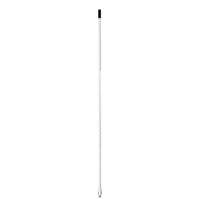 ACCESSORIES UNLIMITED - 2 FOOT WHITE FIBERGLASS CB ANTENNA WITH 3/8 X 24" THREADS"