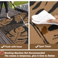 thumbnail image 6 of EastVita 8 X 10 ft Plastic Black Brown Rectangular Beach Front Porches Patio Picnic RV Camping Garage Wide Leaves Modern Area Rug, 6 of 8