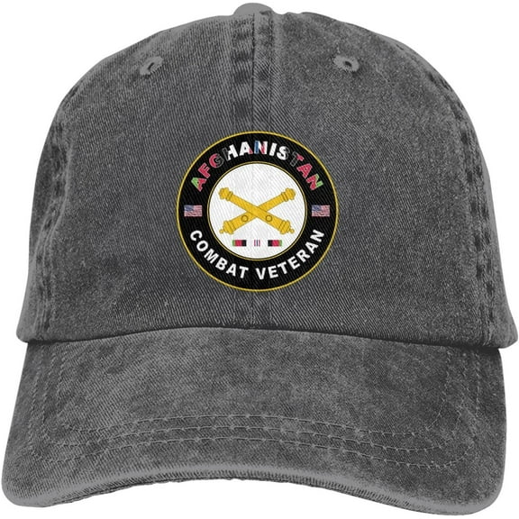 Us Army Field Artillery Afghanistan Combat Veteran Dad Hat Baseball Unisex Baseball Adjustable Washed Cap
