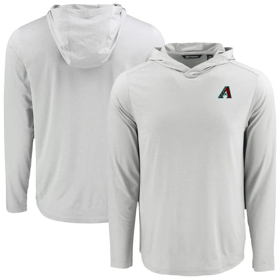 Men's Cutter & Buck Gray Arizona Diamondbacks Coastline Epic Comfort Recycled Eco Hoodie Long Sleeve T-Shirt