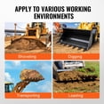 thumbnail image 6 of VEVOR Bucket Tooth Bar, 60'', Heavy Duty Tractor Bucket 7 Teeth Bar for Loader Tractor Skidsteer, 4560 lbs Load-Bearing Capacity Bolt On Design, for Efficient Soil Excavation and Bucket Protection, 6 of 9