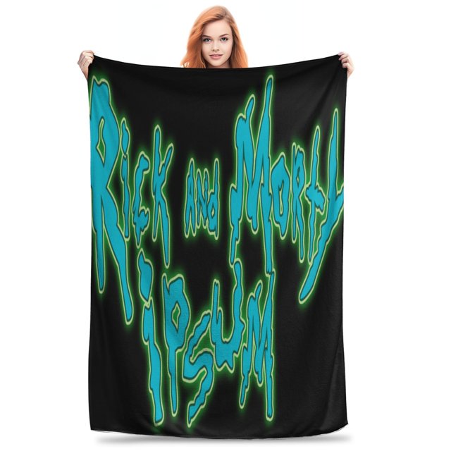 Manta de Rick y Morty para decoración de habitación, manta de franela para sofá cama de 80 x 60 pulgadas