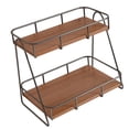 thumbnail image 4 of Organizador de mostrador de baño con soporte elevador de tazas de 2 niveles, moderno y decorativo para escritorio S, 4 of 9