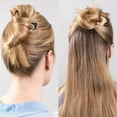 thumbnail image 2 of Gold Shaped Hair Pins Metal French Hairpin Vintage Forks Sticks Bobby Pin Kit for Updo Bun Women Girls Hairstyle Hair Accessories 3 Pieces (Gold), 2 of 5