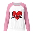 thumbnail image 4 of Meichang Hauts pour Femmes Chemises de la Saint-Valentin Hauts Mignons T-Shirts Graphiques Cœur Décontractés Col Rond Manches Longues Coupe Ample Sweat-Shirt de Vacances Saint-Valentin, 4 of 4