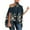 Navy, variant on Womens Tees Women Casual Half Sleeve Halter Neck Off Shoulder Printed And Solid Loose Pullover Blouse Tops Womens Work Shirts M(US:6)
