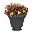 thumbnail image 2 of L&G Solutions 12.9 in. H X 16 in. D Polyresin Pedestal Urn Planter Charcoal, 2 of 2