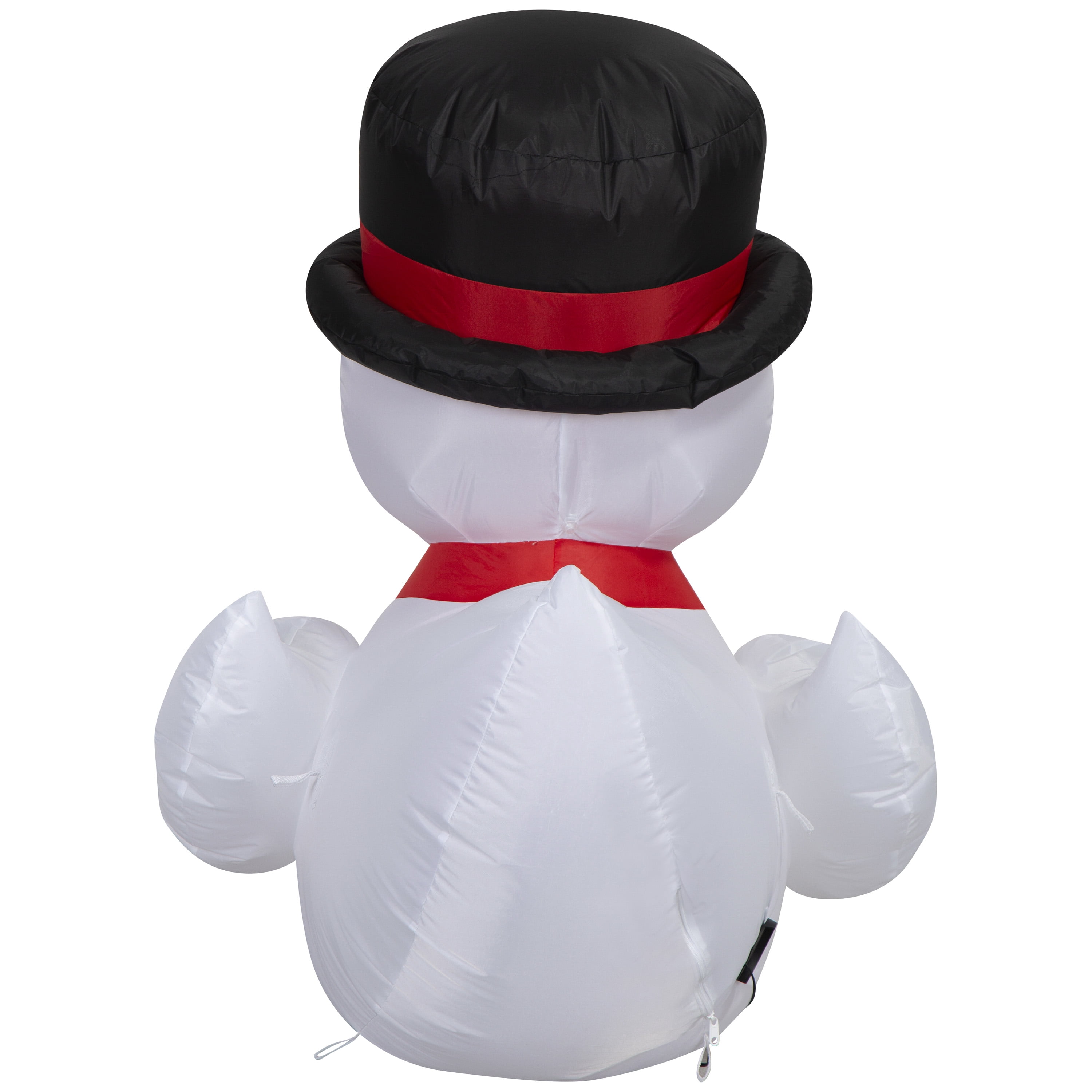 3.2 ft Snowman Rubber Ducky in Top Hat Christmas Airblown Yard Inflatable, White, by Holiday Time