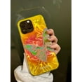 thumbnail image 3 of Bling Glitter Colorful Butterfly Water Ripple Orange Hard Phone Case Compatible with iPhone Case for Women Girls (Orange,iPhone 14 Pro Max), 3 of 5