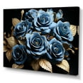 thumbnail image 2 of Designart "Elegant Blue Rose Display I" Roses Canvas Art Print, 2 of 7