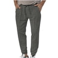 thumbnail image 2 of BXINGOHAI Men's Sweatpants cotton Lounge Open Bottom Athletic Workout Pants with Pockets Clearance Sale Dark Gray,M, 2 of 6